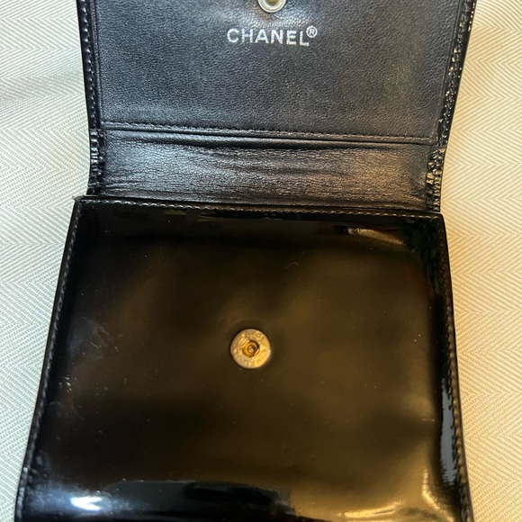 CHANEL Patent Leather Compact Tri-Fold Wallet - Picture 8 of 10